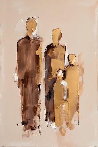 Abstract familie 4 met Goud
