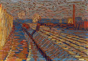 Arthur Segal - Bahndamm im Schnee (1910)