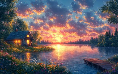 Sérénité au bord du lac