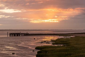 Zonsopkomst Westerschelde van Bert van Wijk