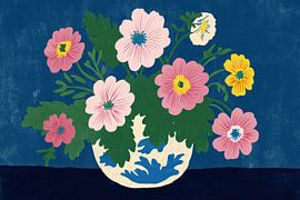 Fröhliches Blumenarrangement von Blumen Studio