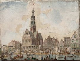 Die Waag und der Käsemarkt in Alkmaar in voller Aktion