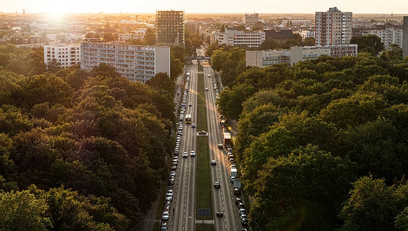 Zicht vanuit Siegessäule, Berlijn, Duitsland van Ruurd Dankloff