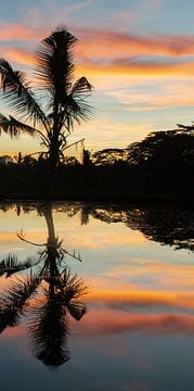 Sunrise on Bali with volcano Gunung Agung (part 3 trilogy)