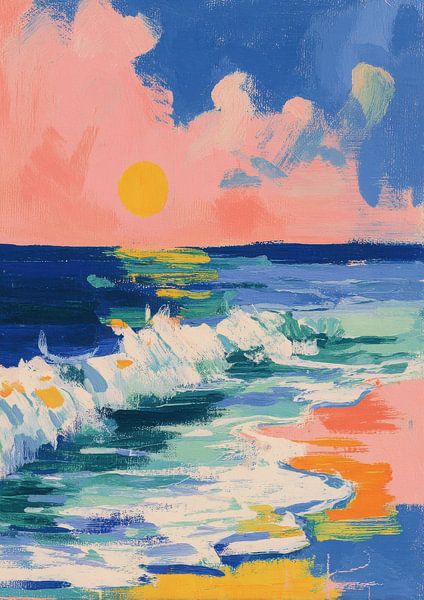 Impressionistischer Sonnenuntergang am Meer von Niklas Maximilian