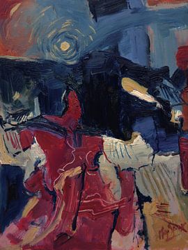 Mond über dem Hügelland