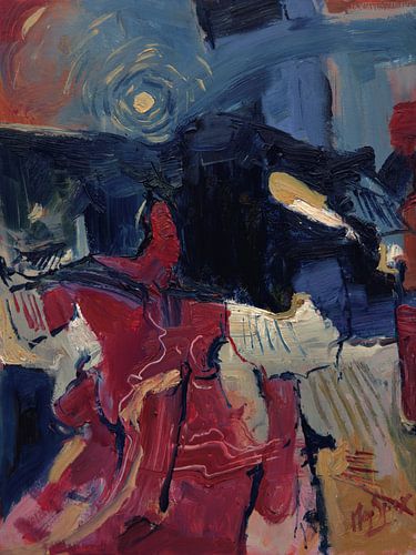 Mond über dem Hügelland von Nop Briex