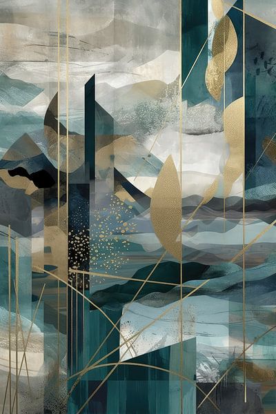 Vert terre avec univers doré par Digitale Schilderijen