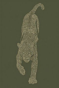 Golden Dotwork Leopard