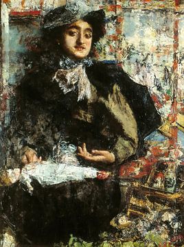 Antonio Mancini - In the toy shop by Peter Balan
