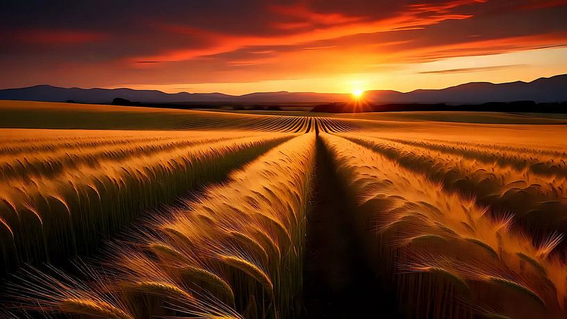 Zomeravond in het veld van Jean Pierre