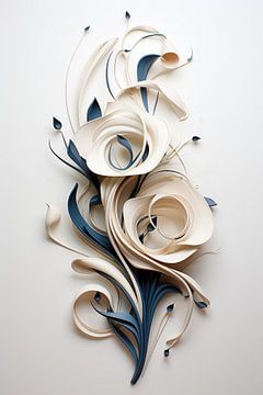 3D Abstract Flower Composition