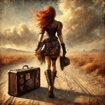 Wild west steampunk lady by Silvio Schoisswohl