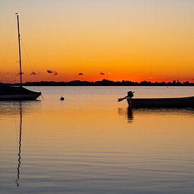 Eiland Fehmarn, zonsondergang, Fehmarn eiland, speciale zone van Karin Luttmer