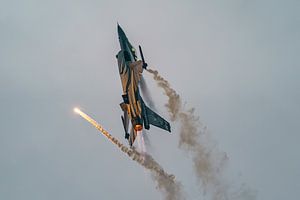 Belgian F-16 Demo Team : le Dark Falcon.