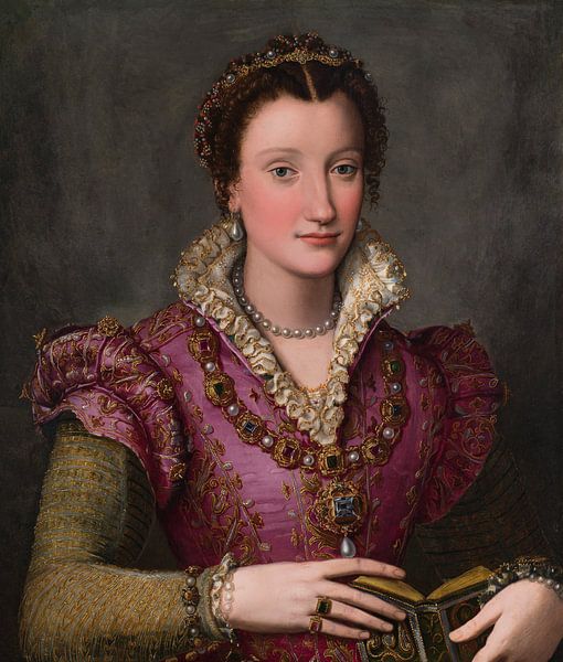 Portrait of a Lady, probably Camilla Martelli, Alessandro Allori by Masterful Masters