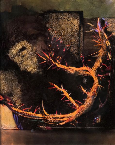 Christus mit roten Dornen - Odilon Redon von Accessible Art