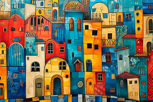 An urban play of colours