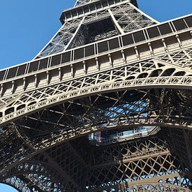 Frog's eye view of the Eiffel Tower by Rene du Chatenier