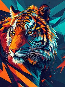 Portrait de tigre en Pop Art