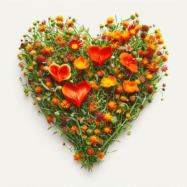 Heart made of flowers by ArtOfPictures