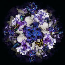 Flower art - Royal blue by Fine Art Flower - Artist Sander van Laar
