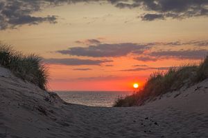 Coucher de soleil Texels sur Jan Venema