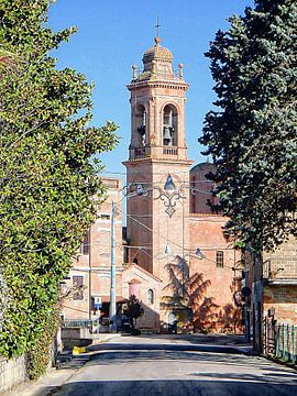 Uitzicht op de kerk Villastrada Umbrië van Dorothy Berry-Lound