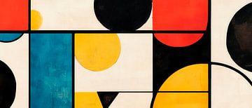 Abstracte geometrie in kleuren van Poster Art Shop