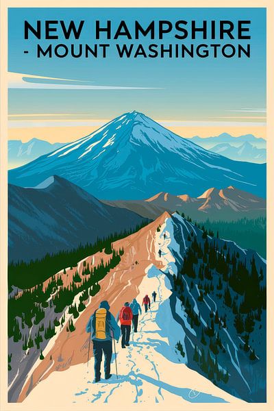 New Hampshire Vintage Travel Poster by Poster Art Shop