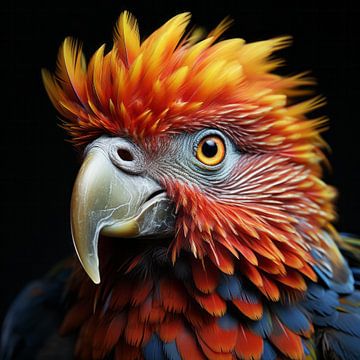Portrait d'un perroquet sur Studio Allee