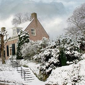 Winter in Amerongen van Jan de Jong