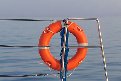 Lifebuoy on sailboat