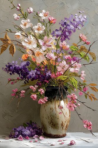 Colorful Vintage Flower Still Life no.2