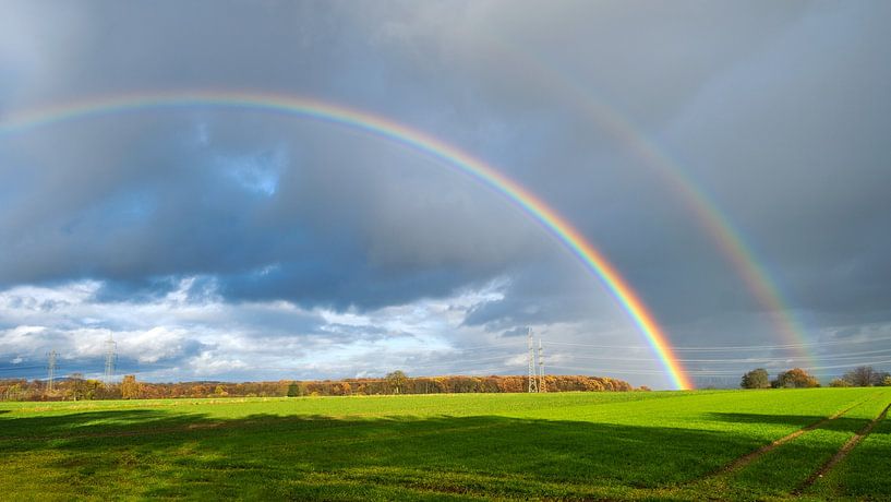 Dubbele regenboog in de Taunus | Hofheim van Flatfield