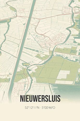 Alte Karte von Nieuwersluis (Utrecht)
