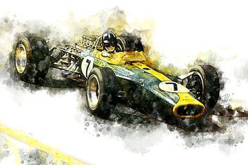 Graham Hill, Lotus 49 1967 by Theodor Decker