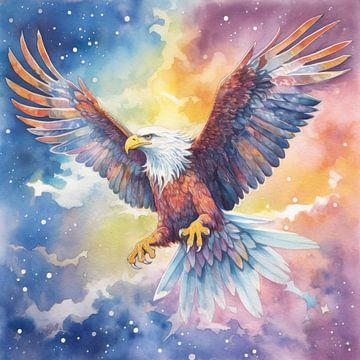 L'Aigle Majestueux - Un Spectacle Époustouflant dans le Ciel