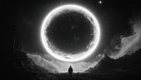 Lonely man gazing at a planetary panorama by TheXclusive Art thumbnail