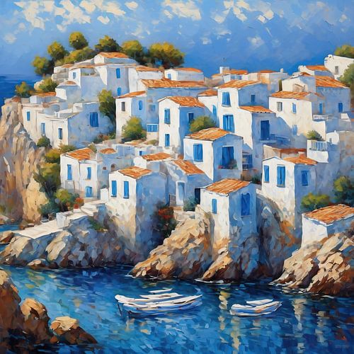 Maisons blanches grecques