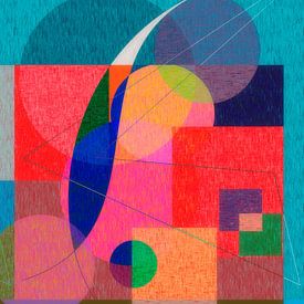 Red and blue colours abstract by Corinne Welp