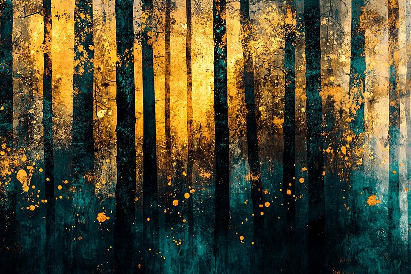 Abstract forest with warm colours by Imperial Art House