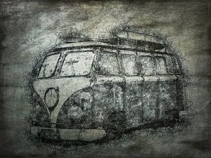 Volkswagenbus split screen van Freddy Hoevers