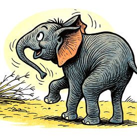 Out and about with Ollie the Elephant . by Jose Lok