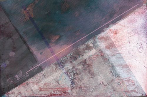 Compositie van diagonale kleurvlakken, roze