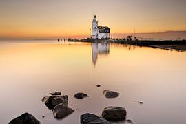 Horse of Marken at sunrise by John Leeninga