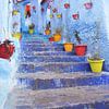 La ville bleue au Maroc Chefchaouen sur Bianca Kramer