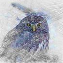 Artistic Animal Owl von Angelika Möthrath Miniaturansicht