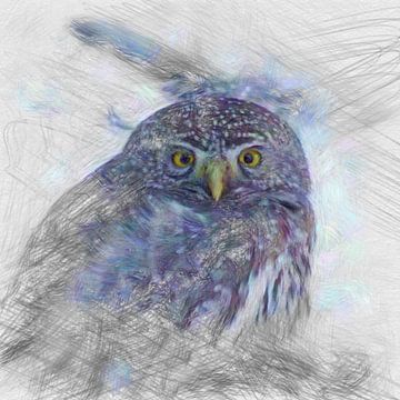 Artistic Animal Owl van Angelika Möthrath