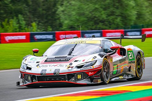 Ferrari 296 GT3-raceauto op Spa-Francorchamps